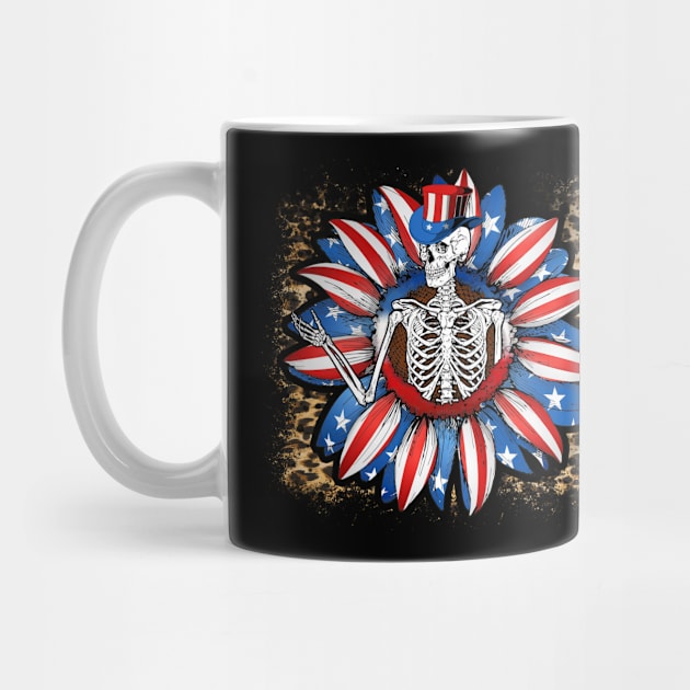 4th of July American patriotic skeleton by Kribis